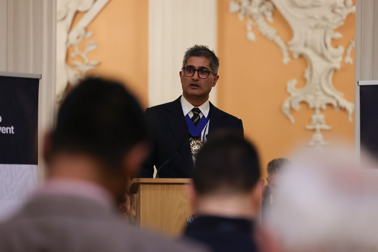 Gus Machado speaking at Mansion House